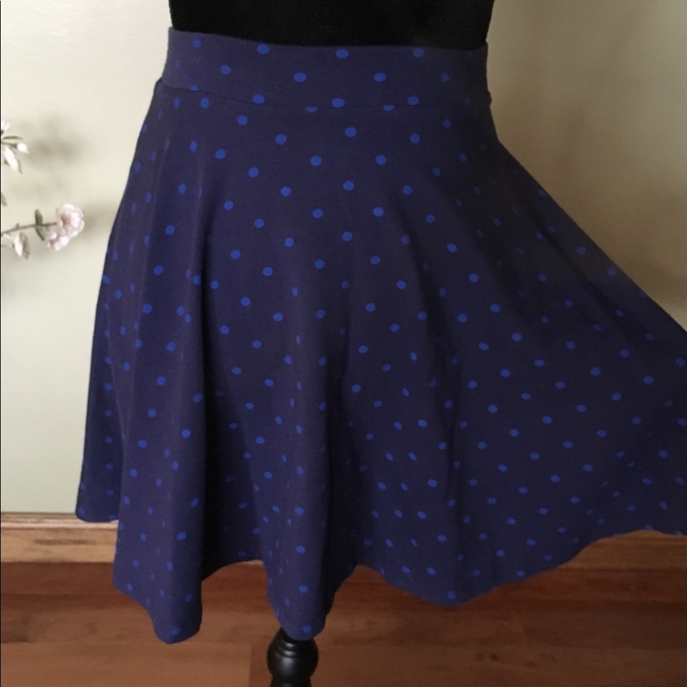 Navy Blue Womens Casual Skater Skirt